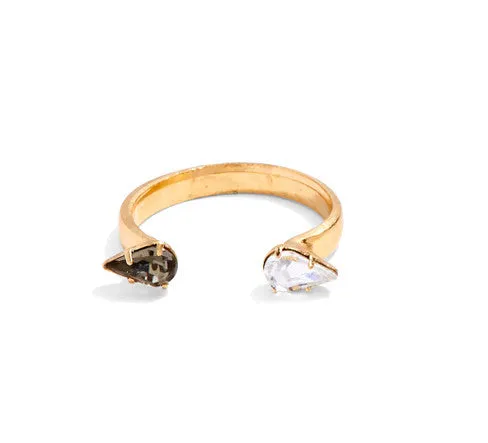 Reflection Ring in Gold with Swarovski Crystal