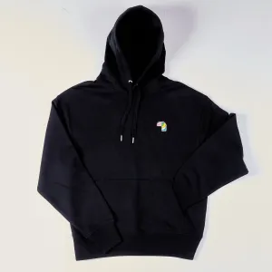 Relaxed Hoodie "Il Tucano" - Black