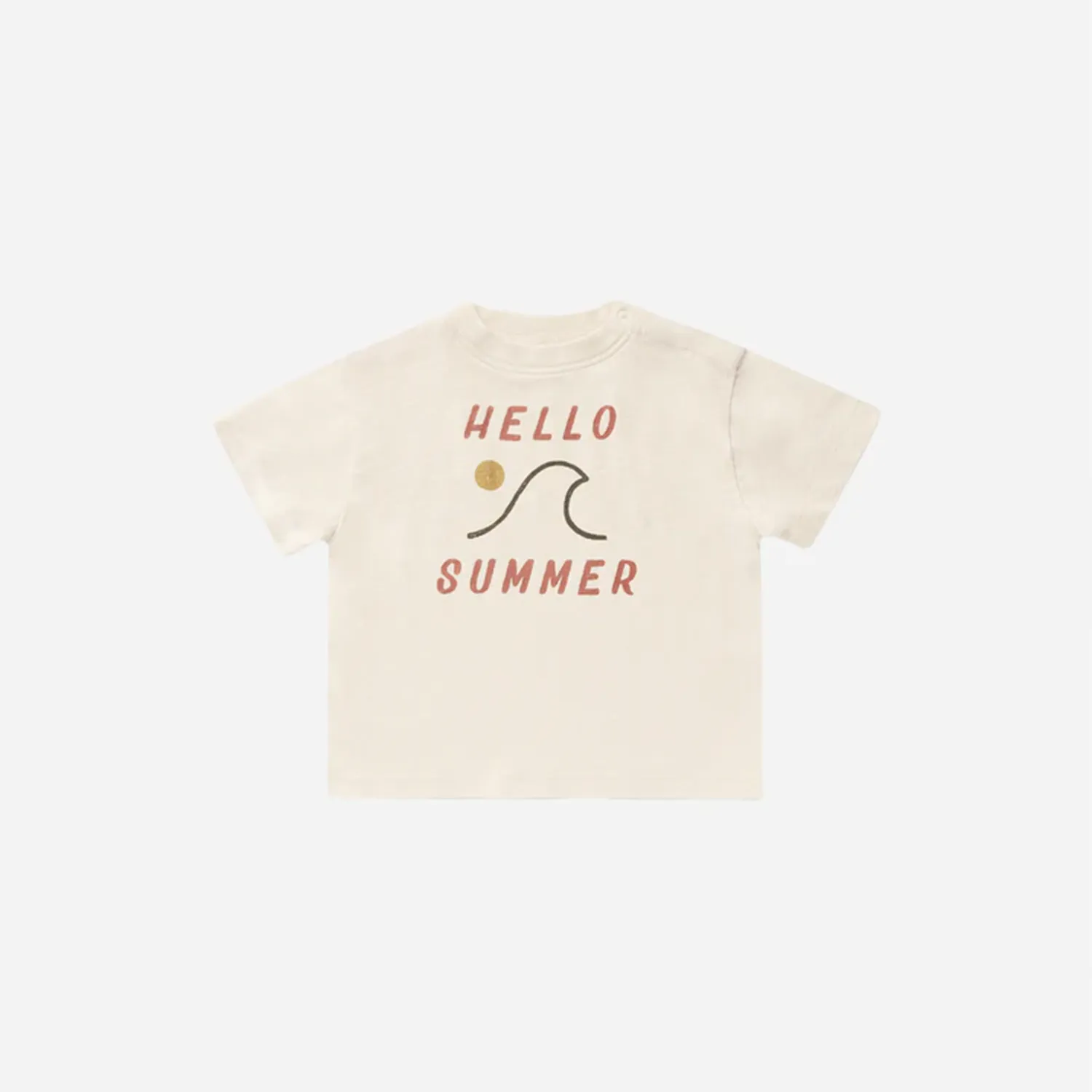 Relaxed Tee in Natural Hello Summer
