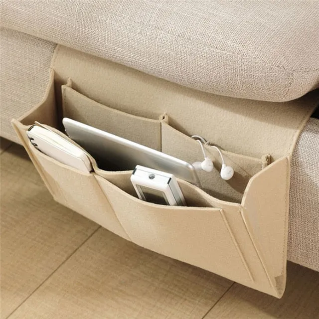 Remote Control Hanging Caddy Bedside Couch Storage Organizer