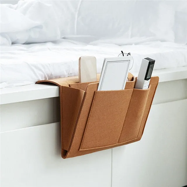 Remote Control Hanging Caddy Bedside Couch Storage Organizer