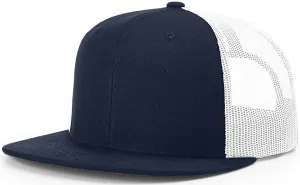 Richardson Wool Blend High Crown Mesh Back Navy White