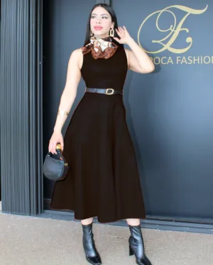 Rigth Touch Princess Cut  Dress Black