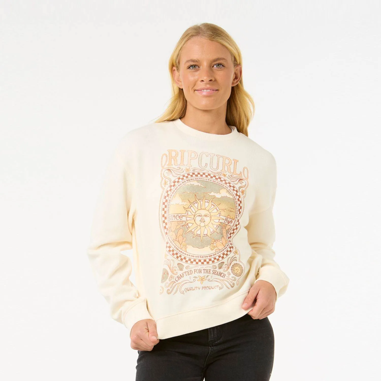 Rip Curl Luna Relaxed Crew Bone