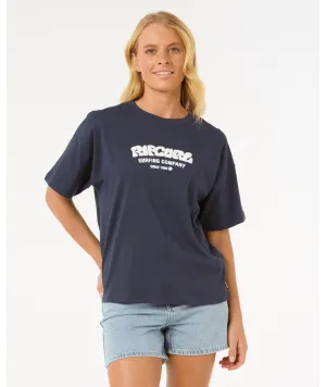 RIP CURL SURF PUFF RELAXED TEE - NAVY