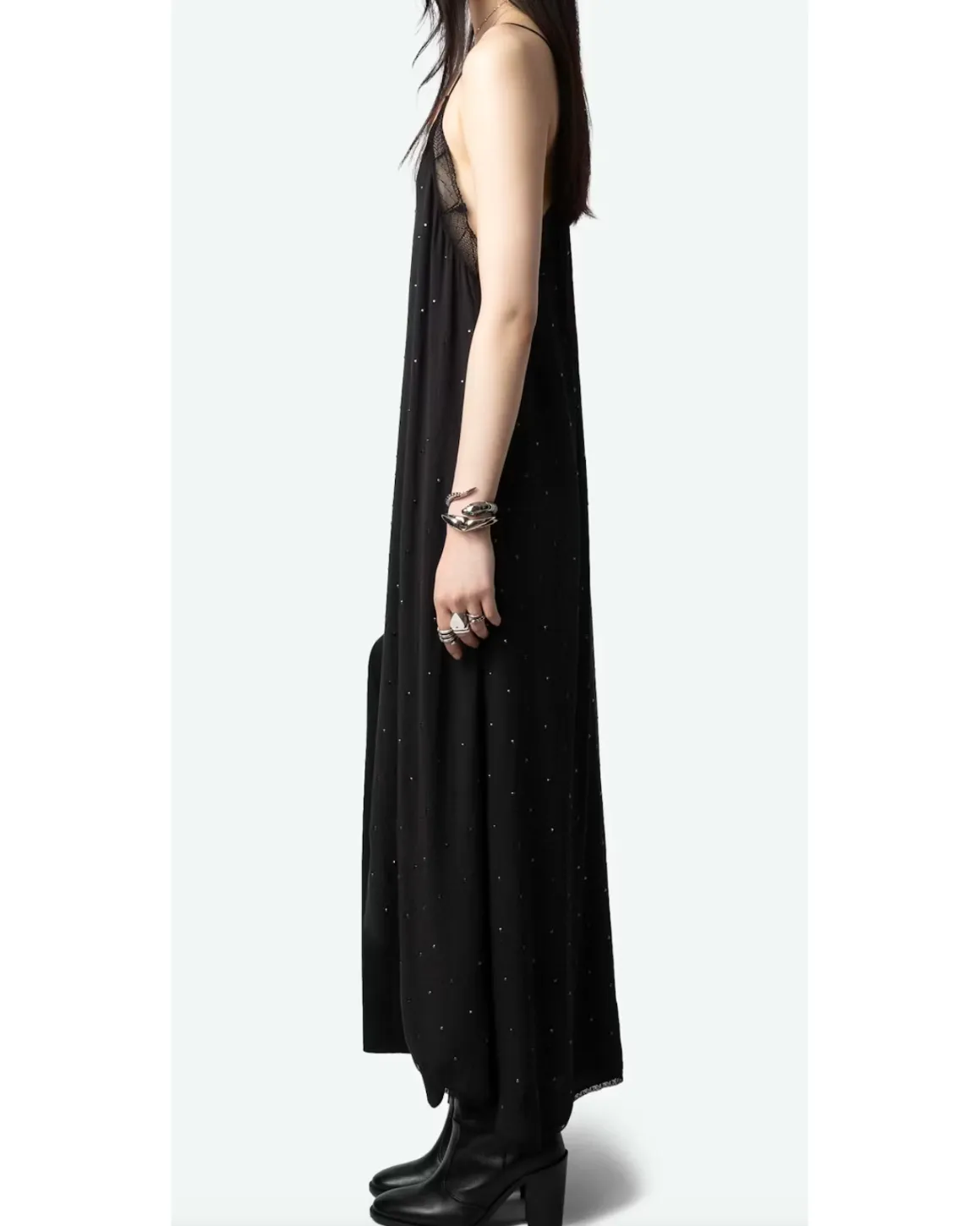 Risty Diamanté Dress in Stone | Zadig & Voltaire
