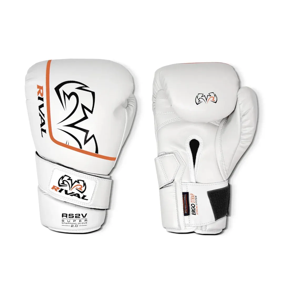 RIVAL RS2V SUPER SPARRING 2.0 VELCRO-WHITE