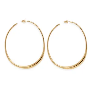 Roe Hoops in Gold