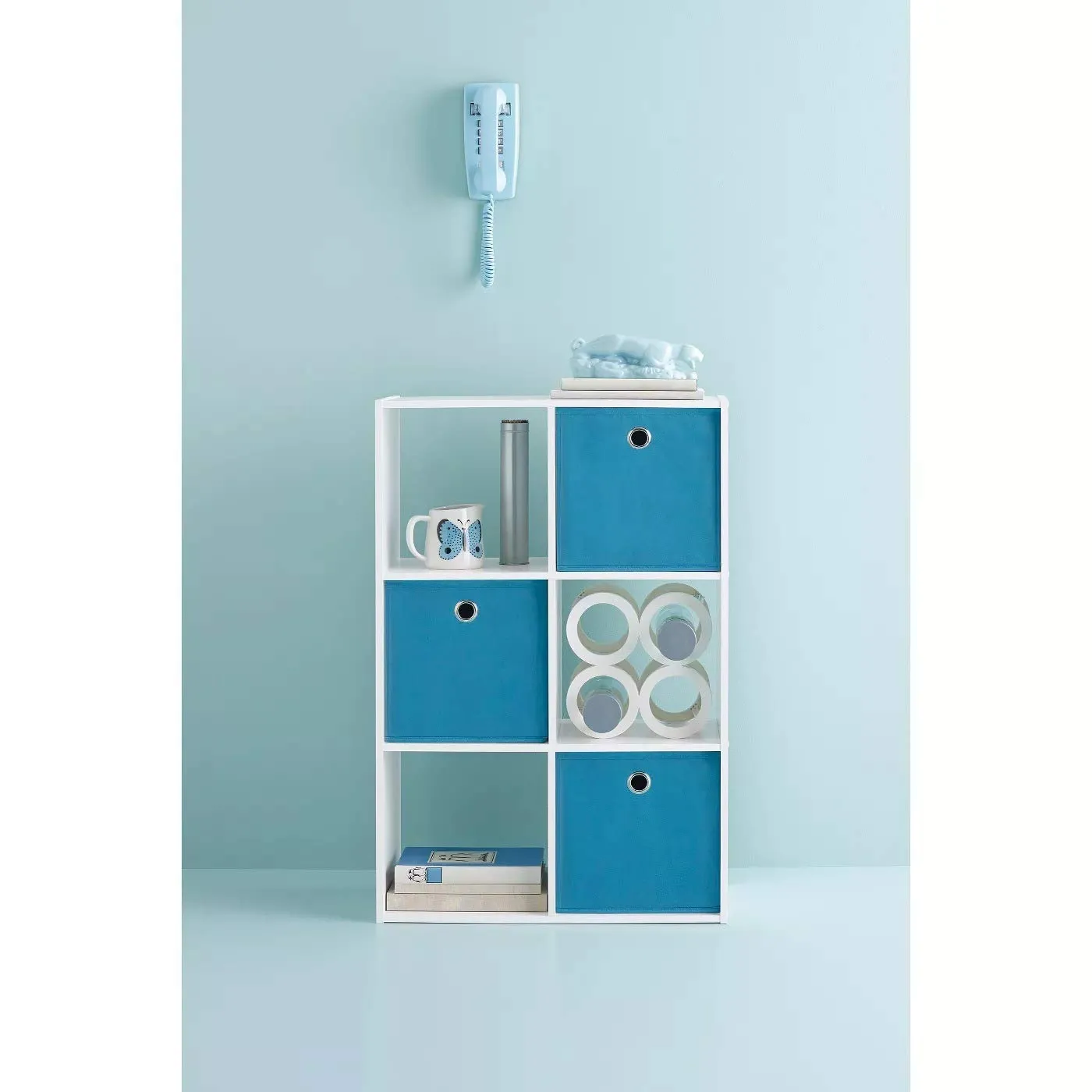 Room Essentials 6-Cube Organizer Shelf 11" - White - new