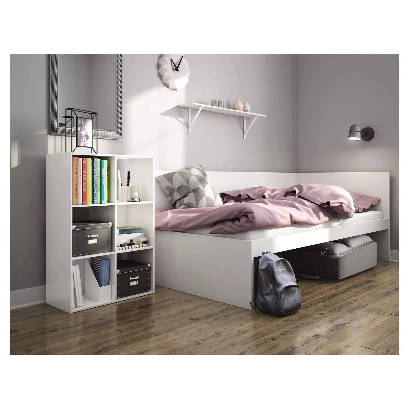 Room Essentials 6-Cube Organizer Shelf 11" - White - new
