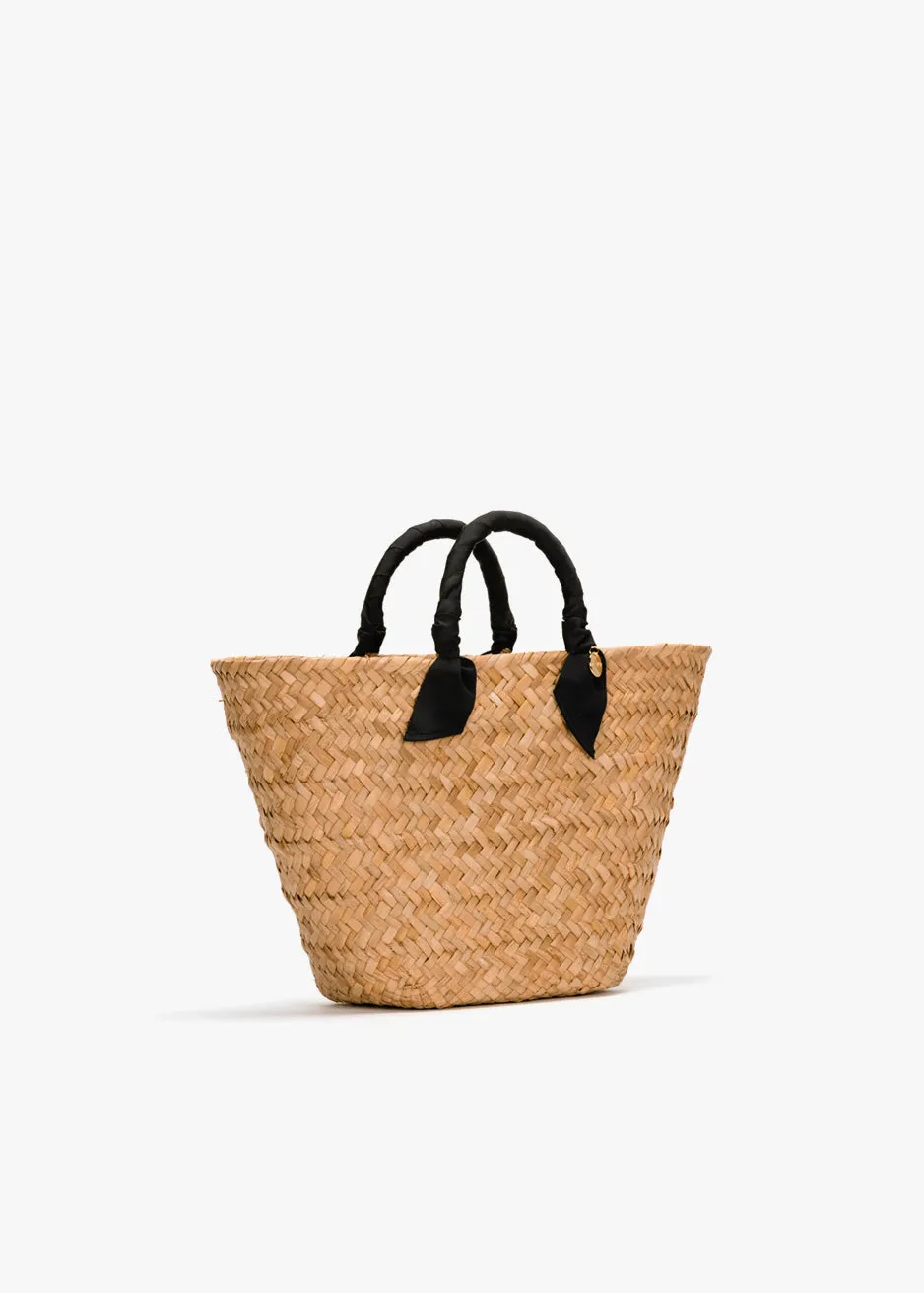 Rosie Woven Straw Ribbon-Handle Tote