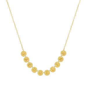 Round Bubble Name Necklace