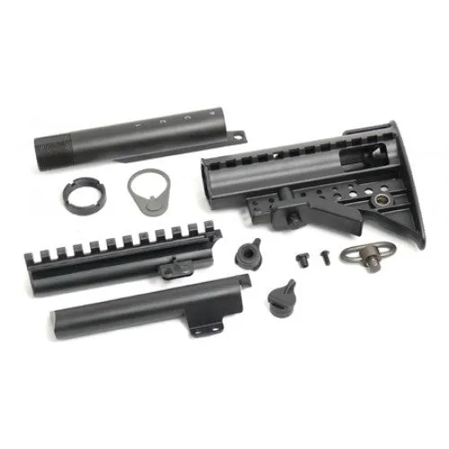 SAA M4 Vltor Stock & Aluminum Stock Pipe Full Set A - Black