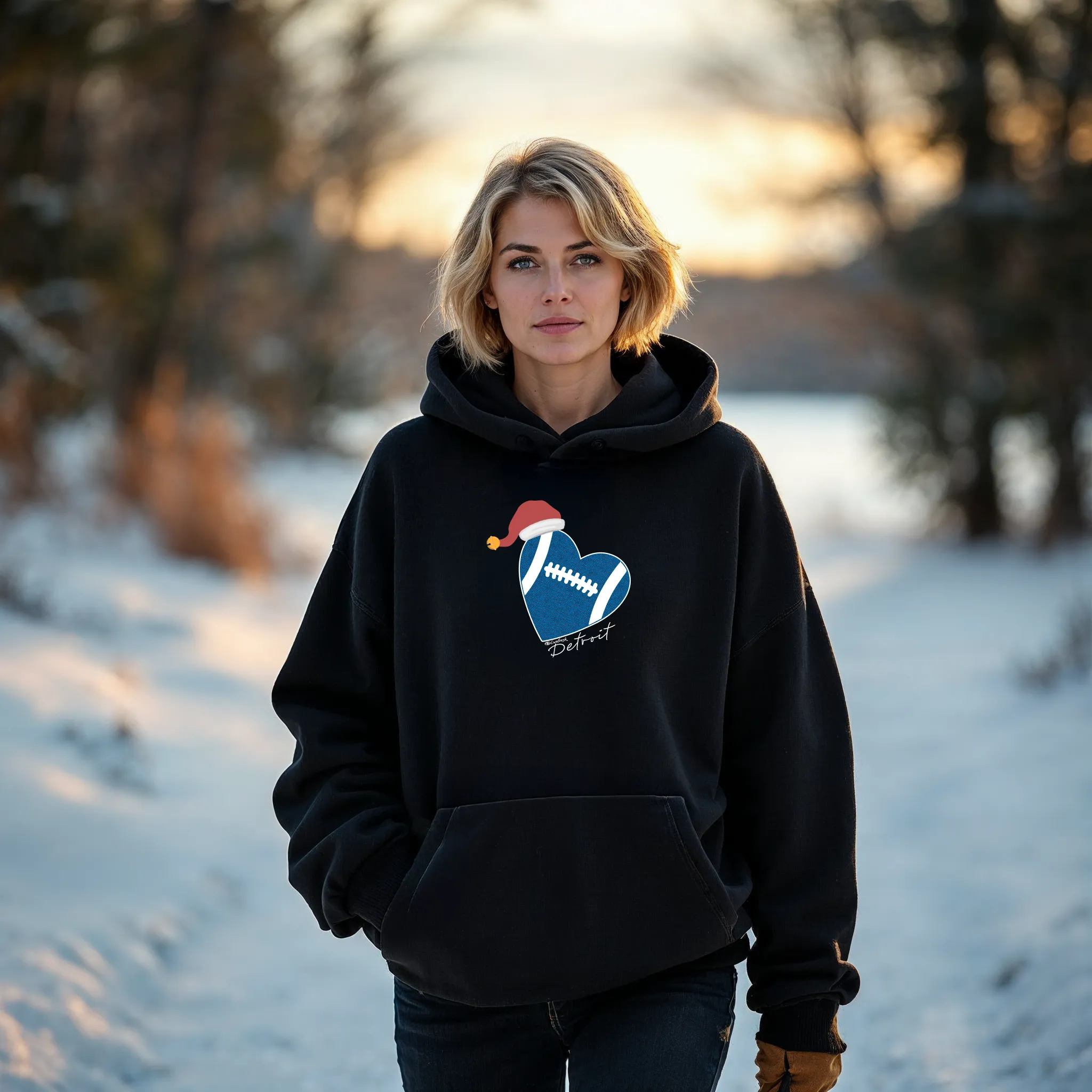 SALE "SANTA Love Detroit" Relaxed Fit Classic Unisex Hoodie