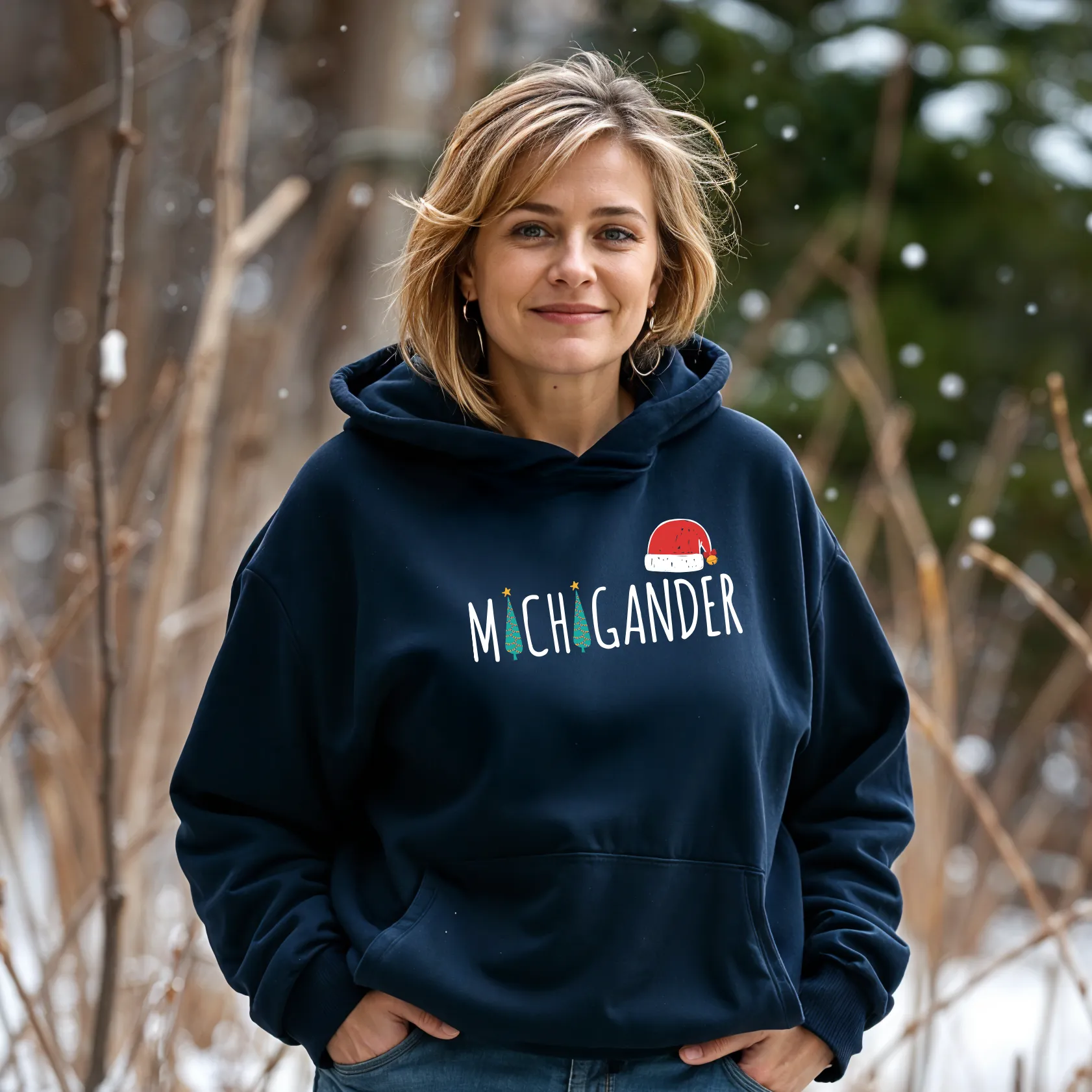 SALE "SANTA Michigander" Relaxed Fit Classic Unisex Hoodie