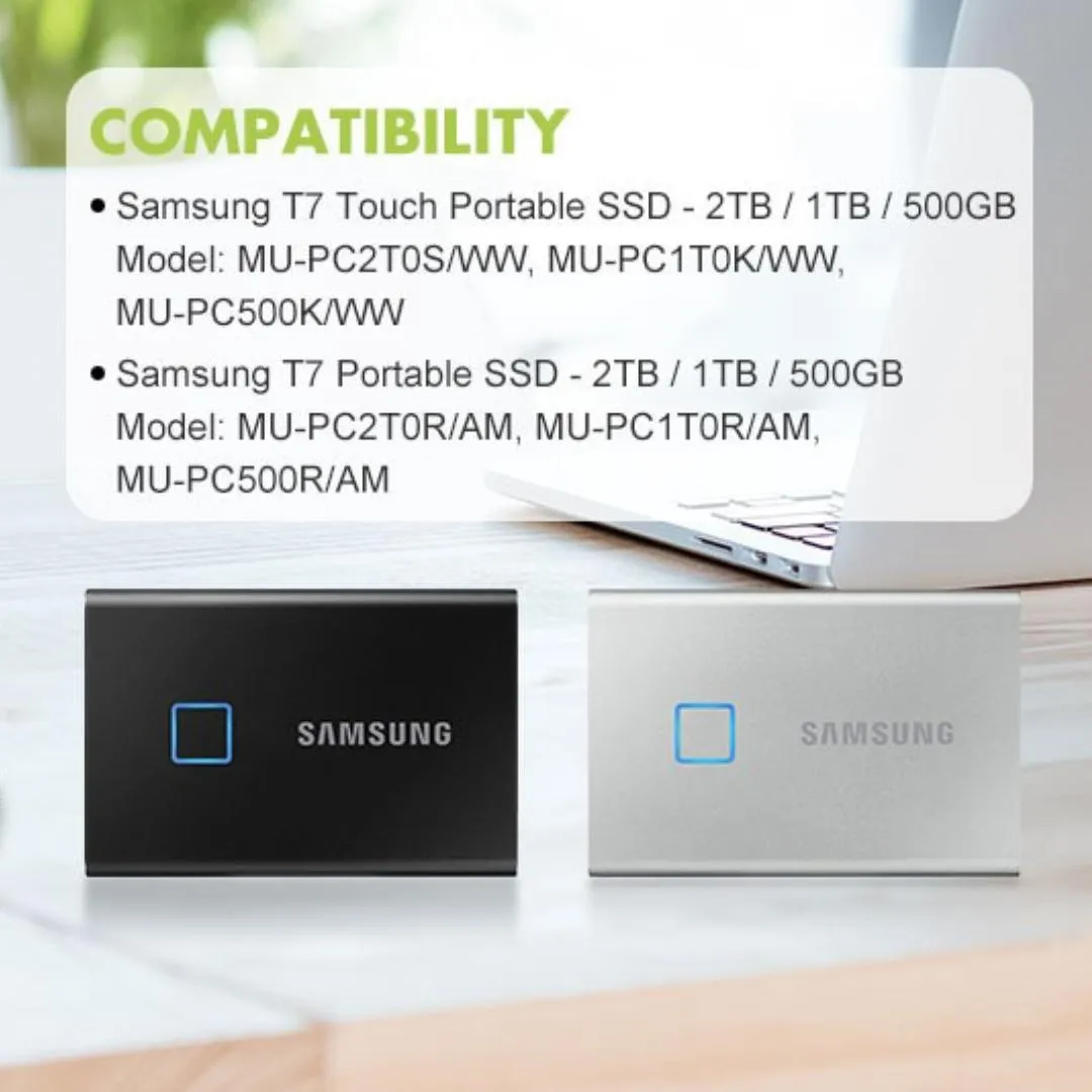 Samsung T7 and T7 Touch SSD Organizer - Black Hard EVA Case