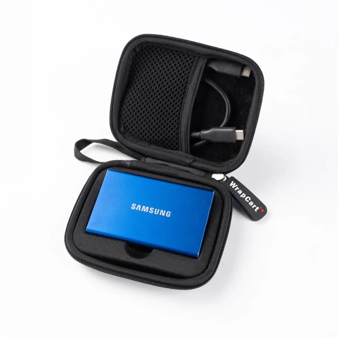 Samsung T7 and T7 Touch SSD Organizer - Black Hard EVA Case