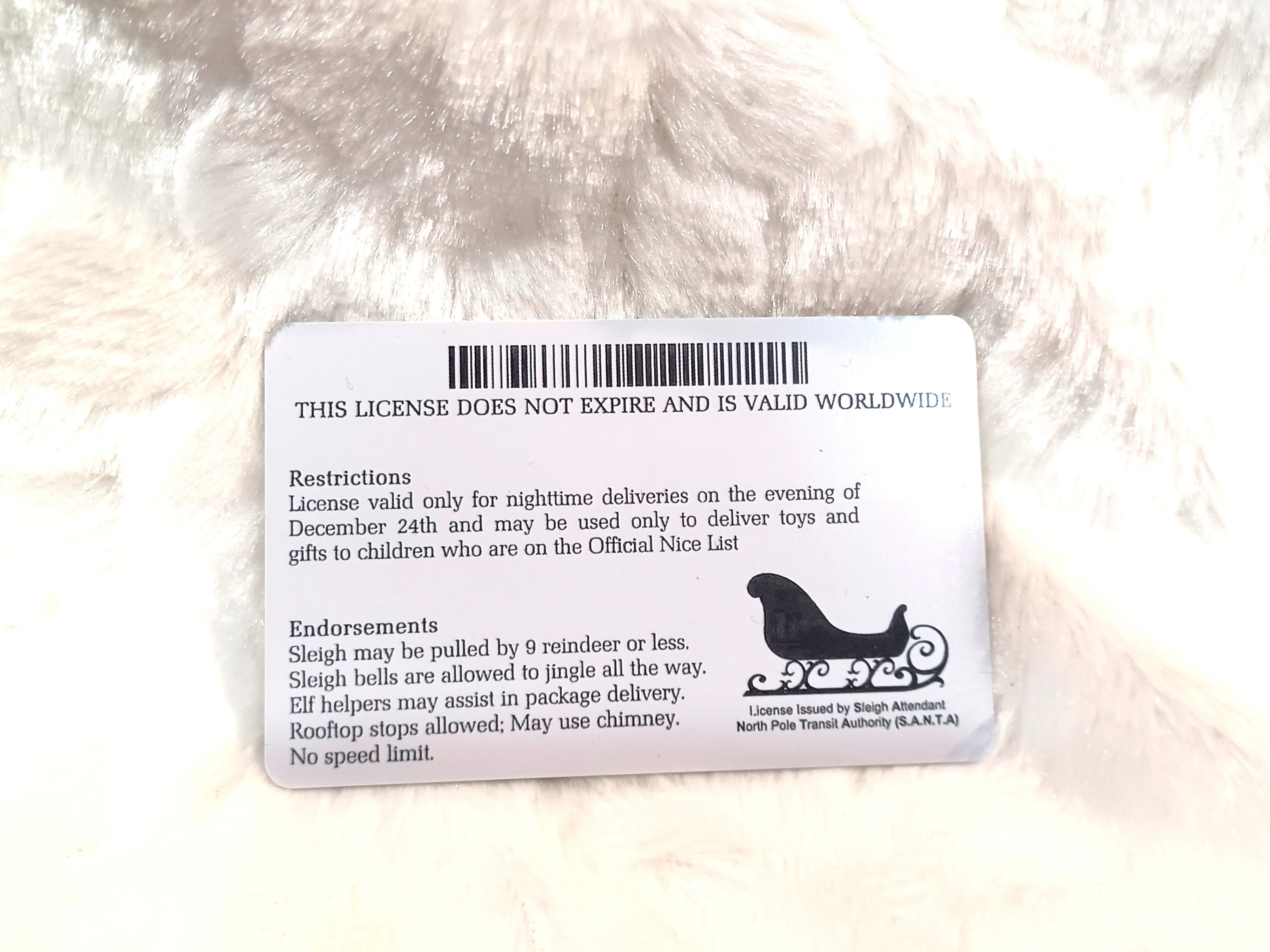 Santa License Card