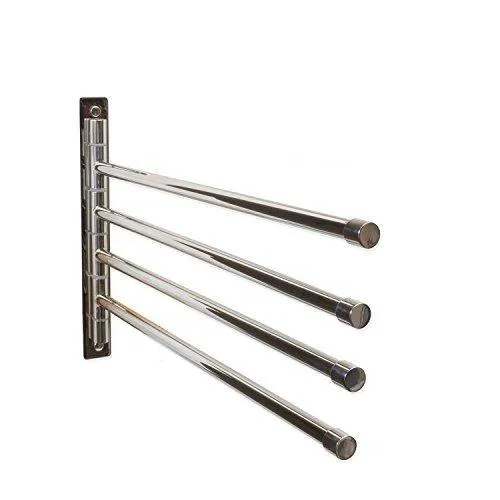 Satopics Swing Arm Towel Bar - Wall Mounted Stainless Steel Bathroom Towel Rack - Hanger Towel Holder Organizer - Perfect Towel Rack