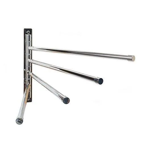 Satopics Swing Arm Towel Bar - Wall Mounted Stainless Steel Bathroom Towel Rack - Hanger Towel Holder Organizer - Perfect Towel Rack