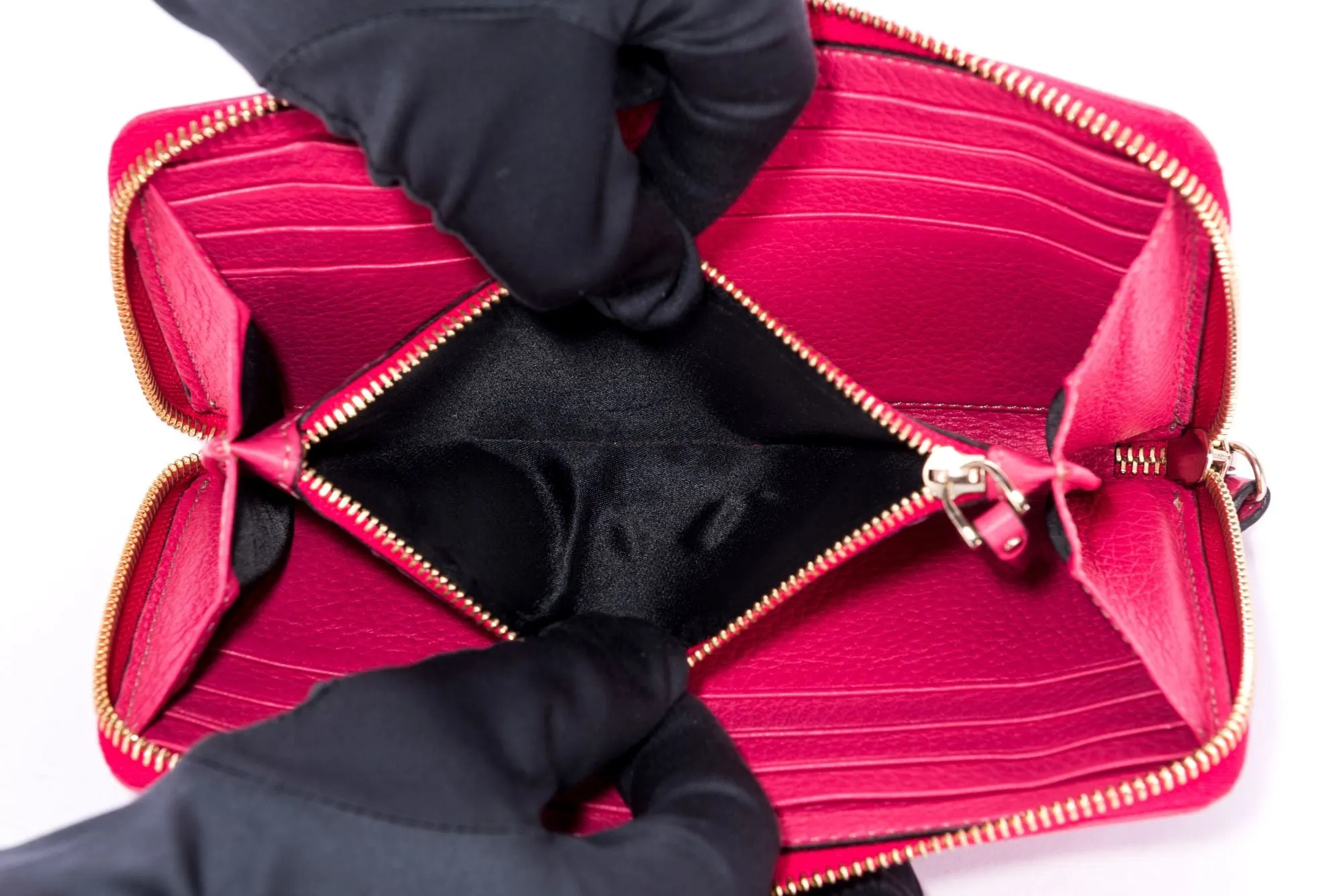 Sergio Rossi Fuchsia Long Zippy Wallet