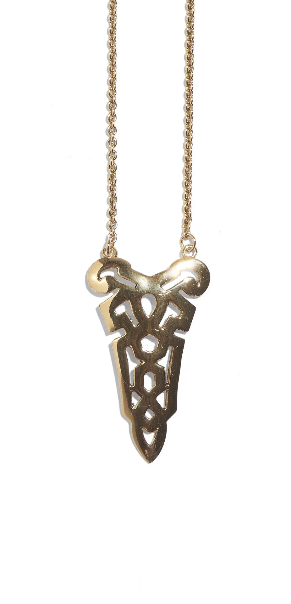 Shield Necklace in Gold