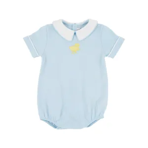 Short Sleeve Biltmore Bubble - Buckhead Blue with Worth Avenue White and Chick Applique