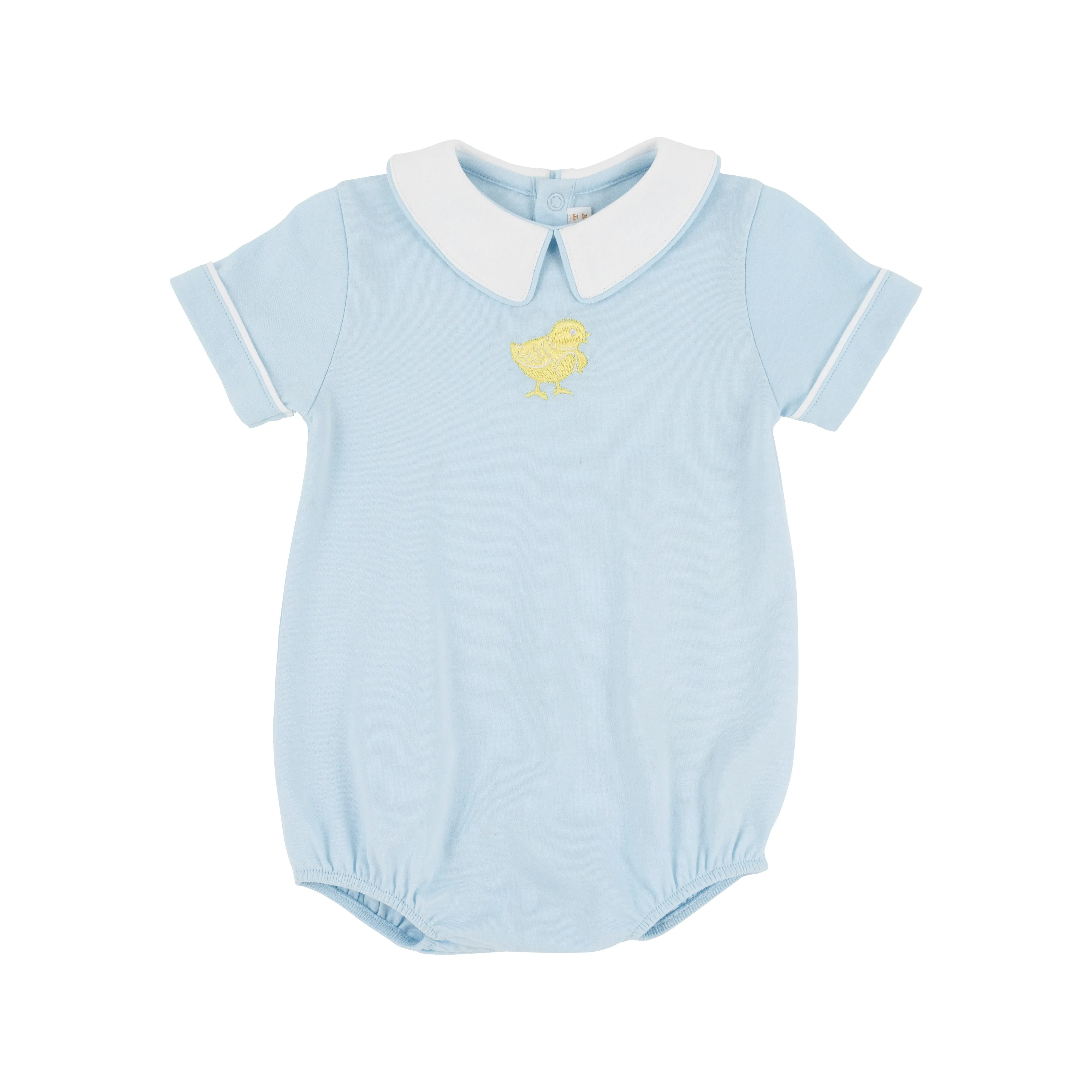 Short Sleeve Biltmore Bubble - Buckhead Blue with Worth Avenue White and Chick Applique