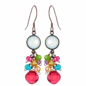 Sienna Bezel and Square Earrings