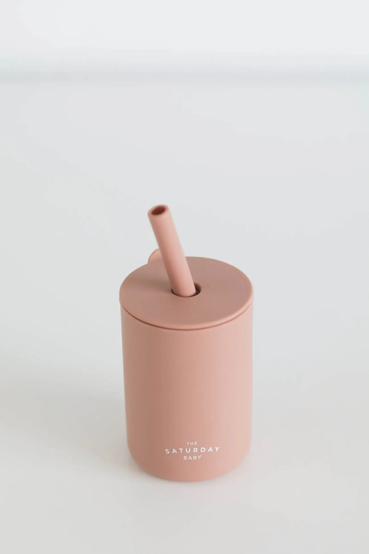 Silicone Straw Cup - Coral