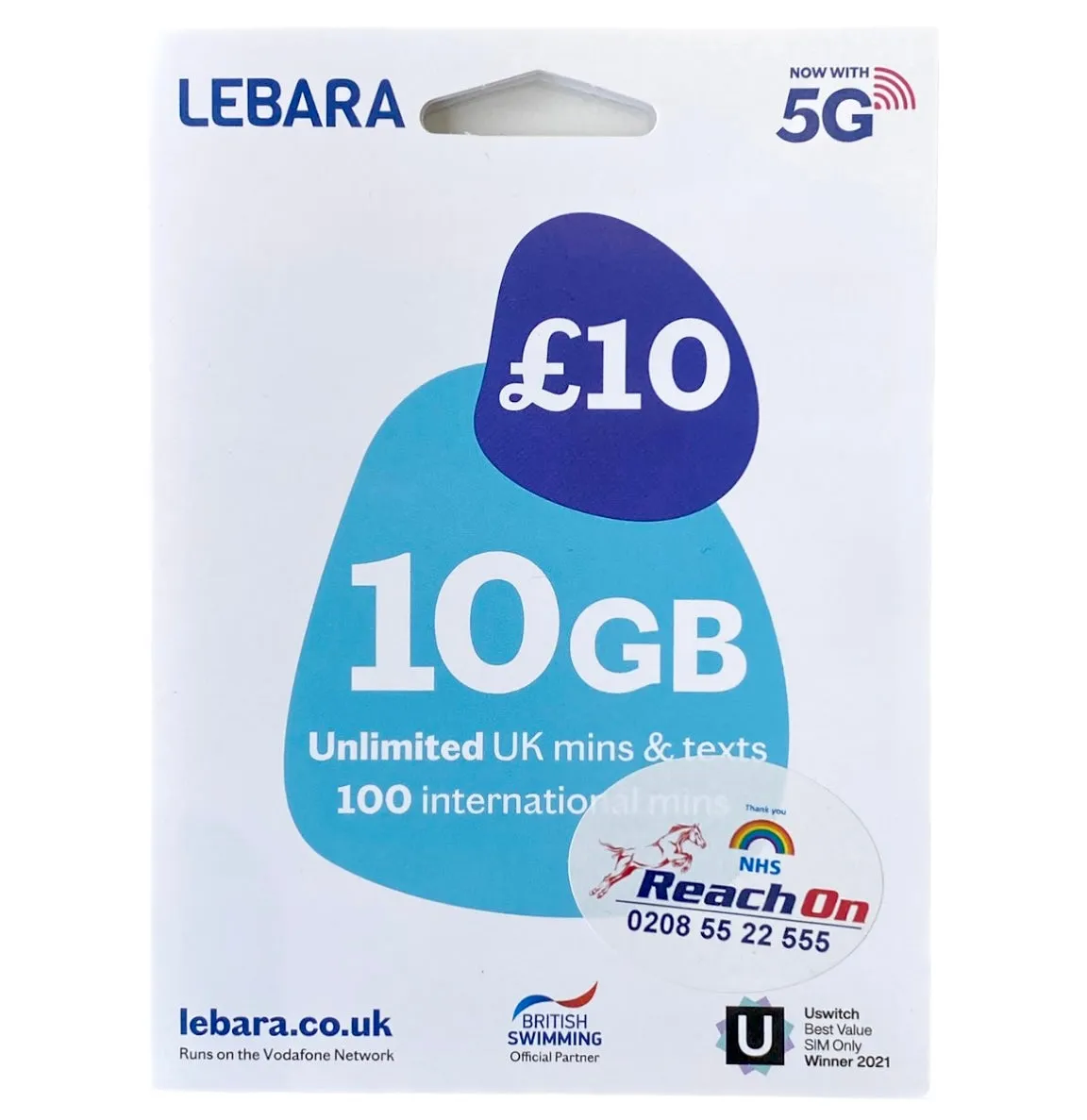 Sim Card Lebara 10GB Data