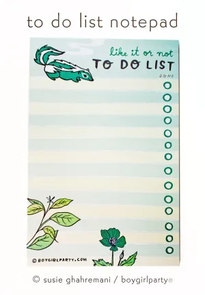 Skunk To Do List Notepad by boygirlparty