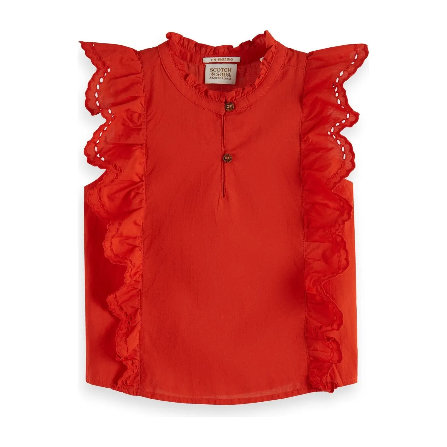 Sleeveless Broderie Anglaise Top