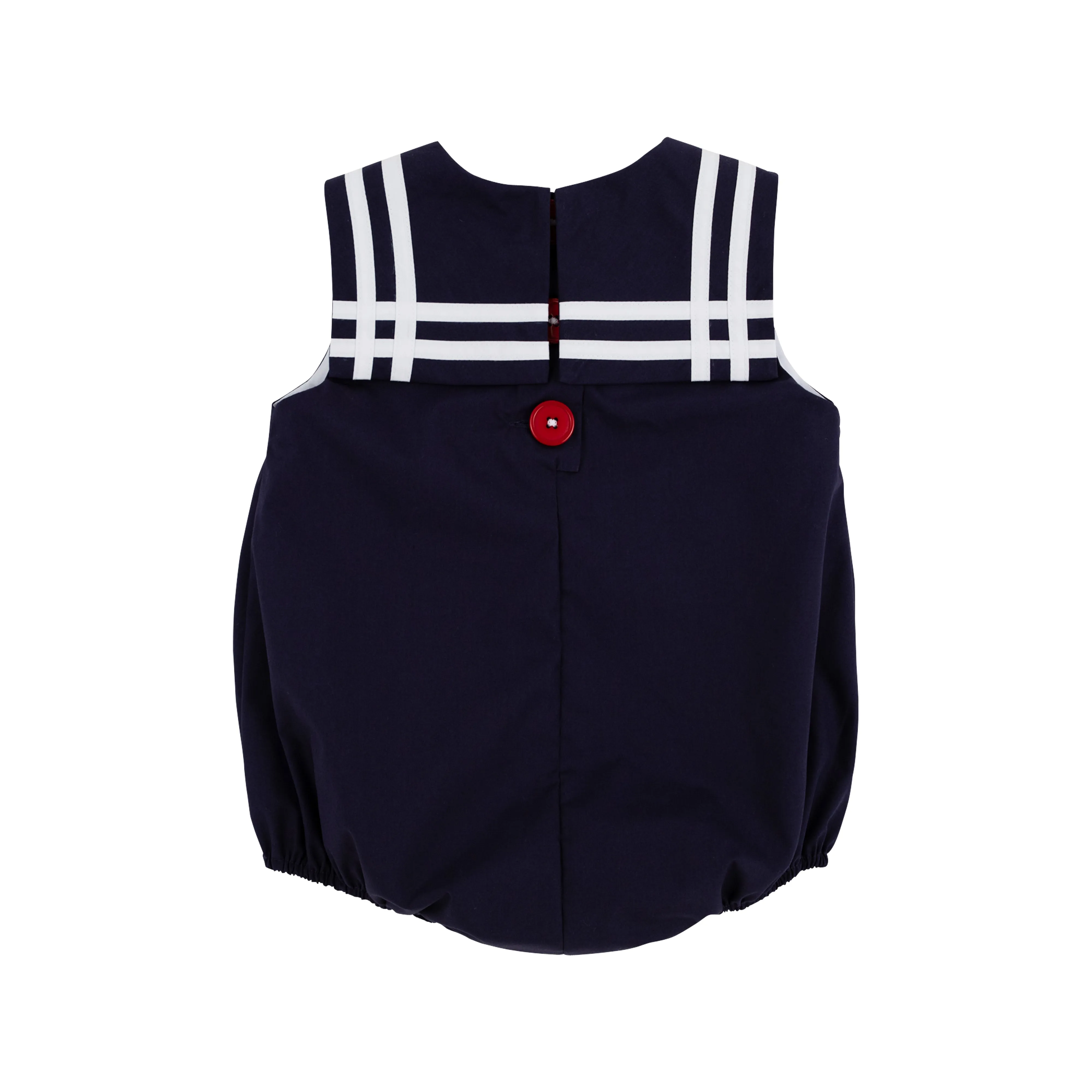 Sleeveless Townes Top Sail Bubble - Nantucket Navy with Worth Avenue White