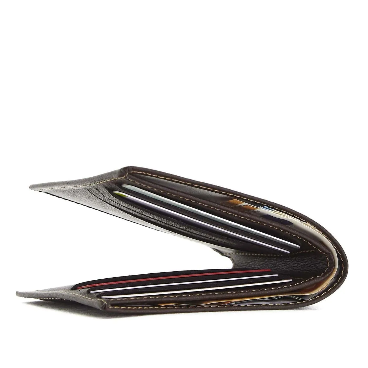 Slim Bifold Vegan Leather Wallet | Dark Brown