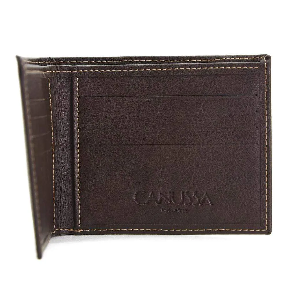 Slim Bifold Vegan Leather Wallet | Dark Brown