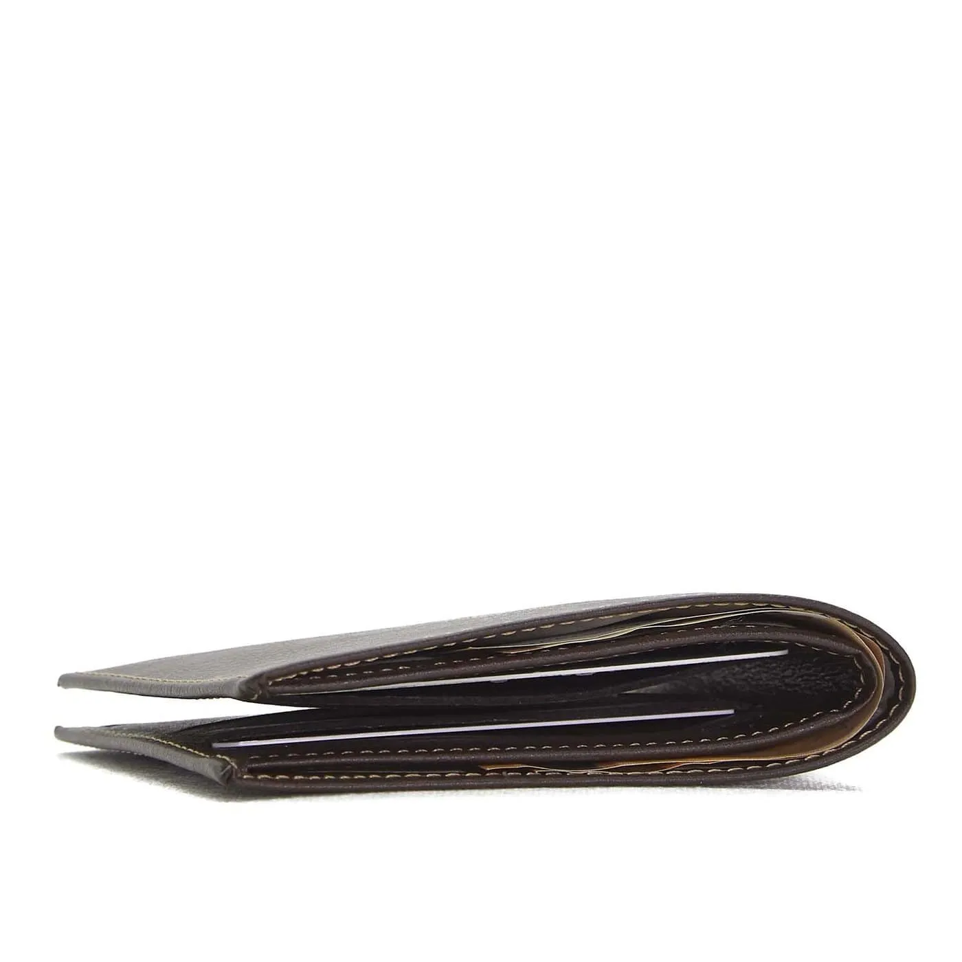 Slim Bifold Vegan Leather Wallet | Dark Brown