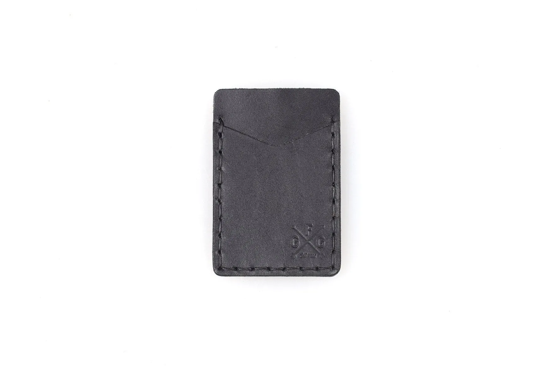 SLIM LEATHER CARD WALLET WITH MAGNETIC MONEY CLIP