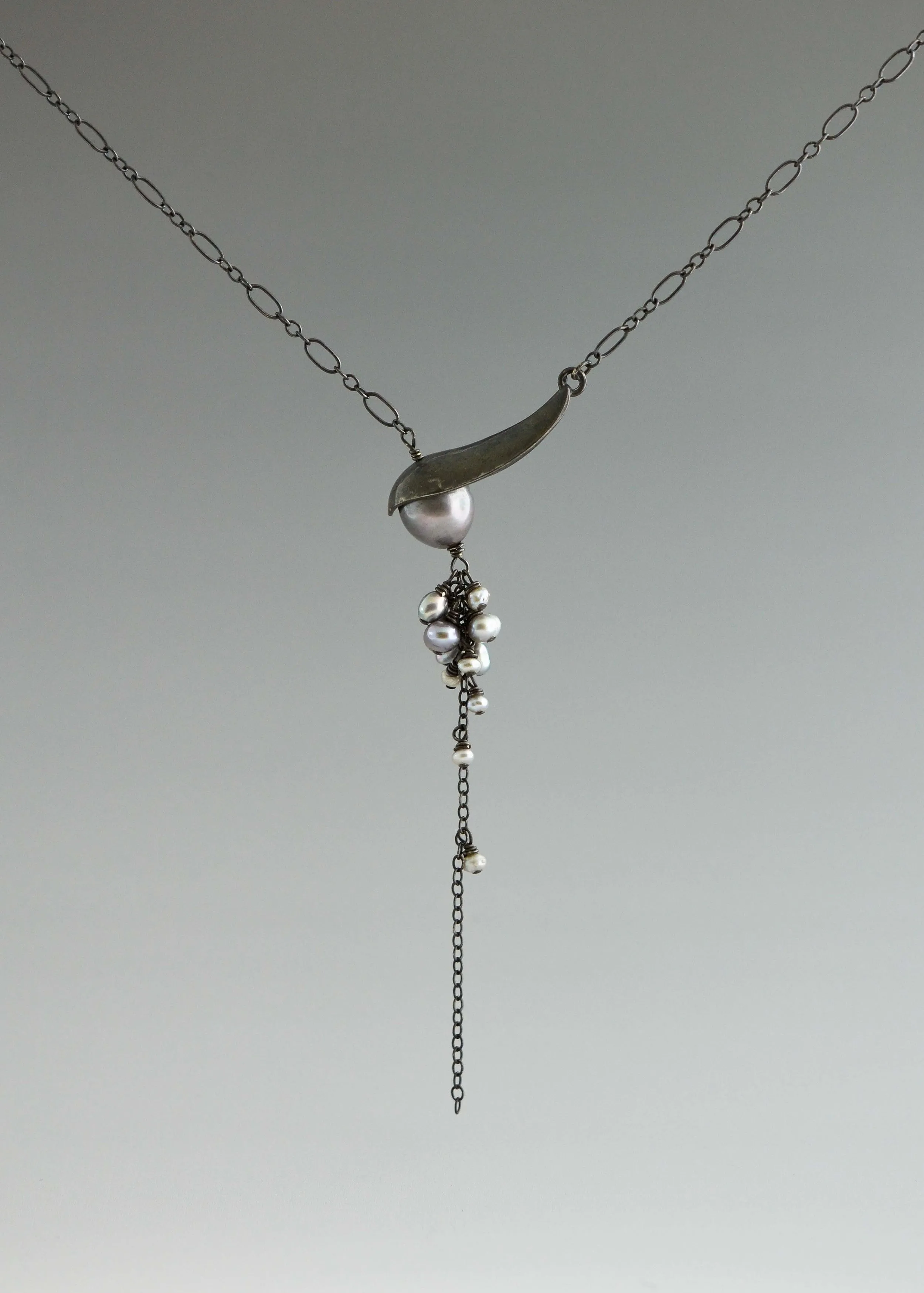 Small Angled Pearl Necklace