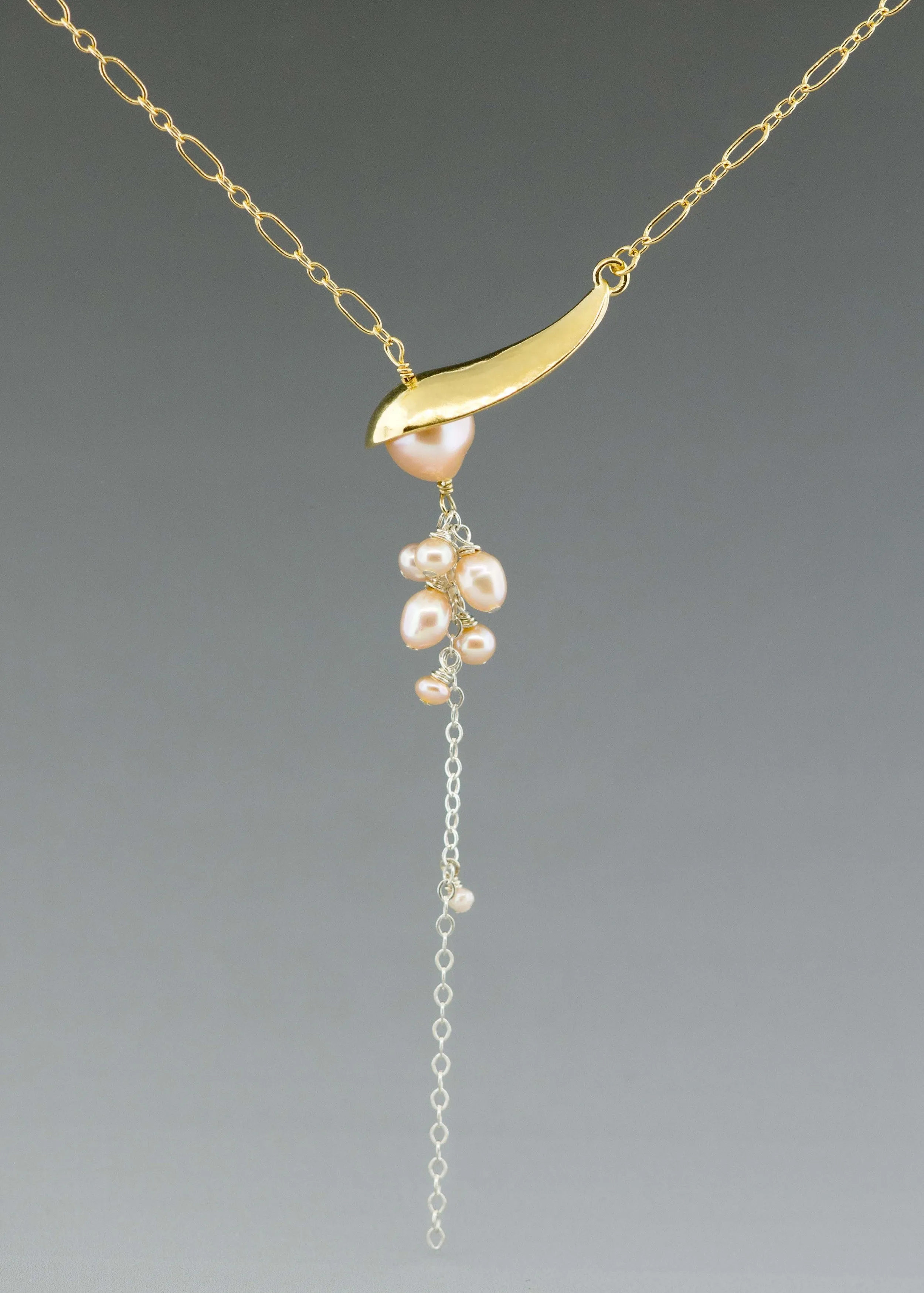 Small Angled Pearl Necklace