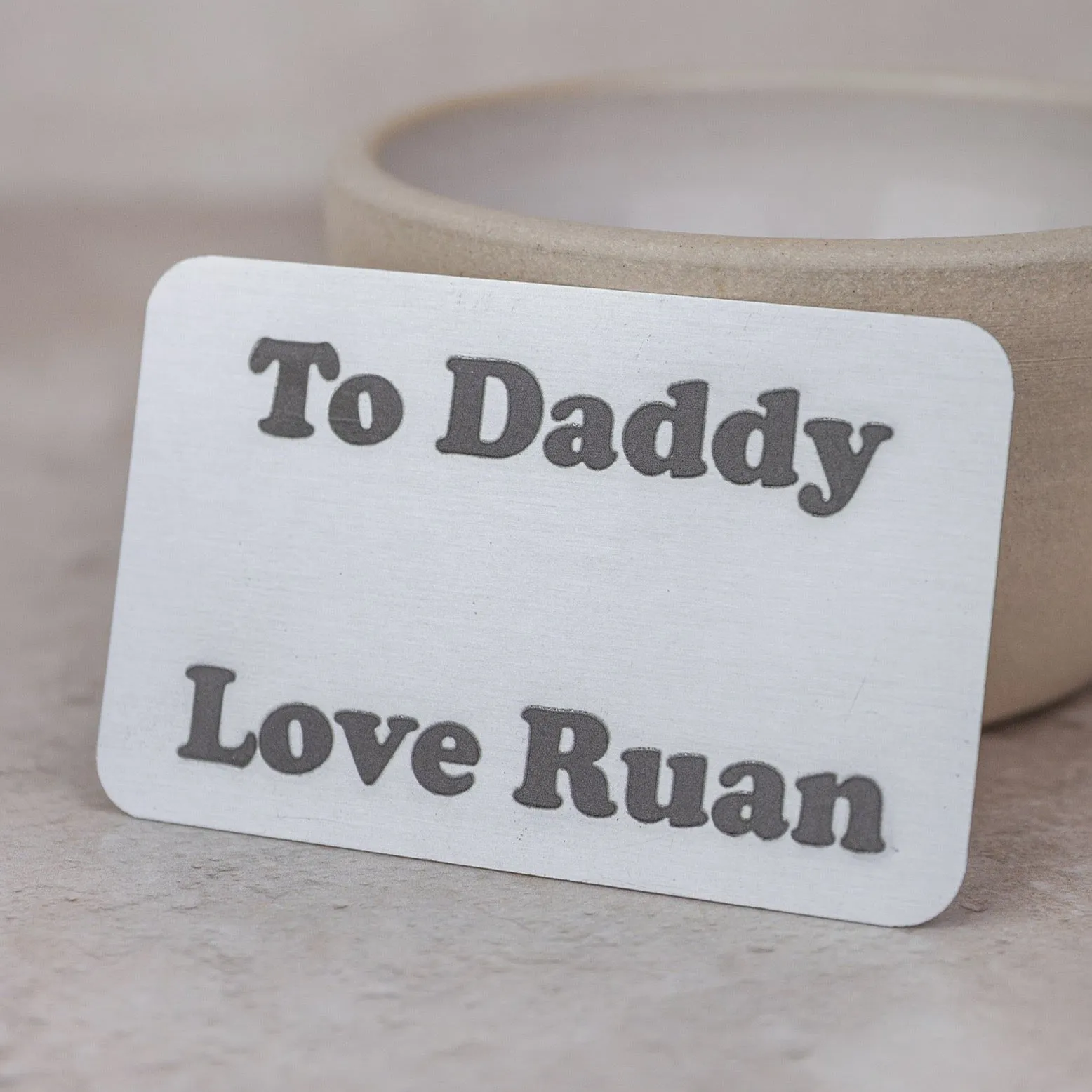 Stainless Steel Personalised Card Wallet Insert