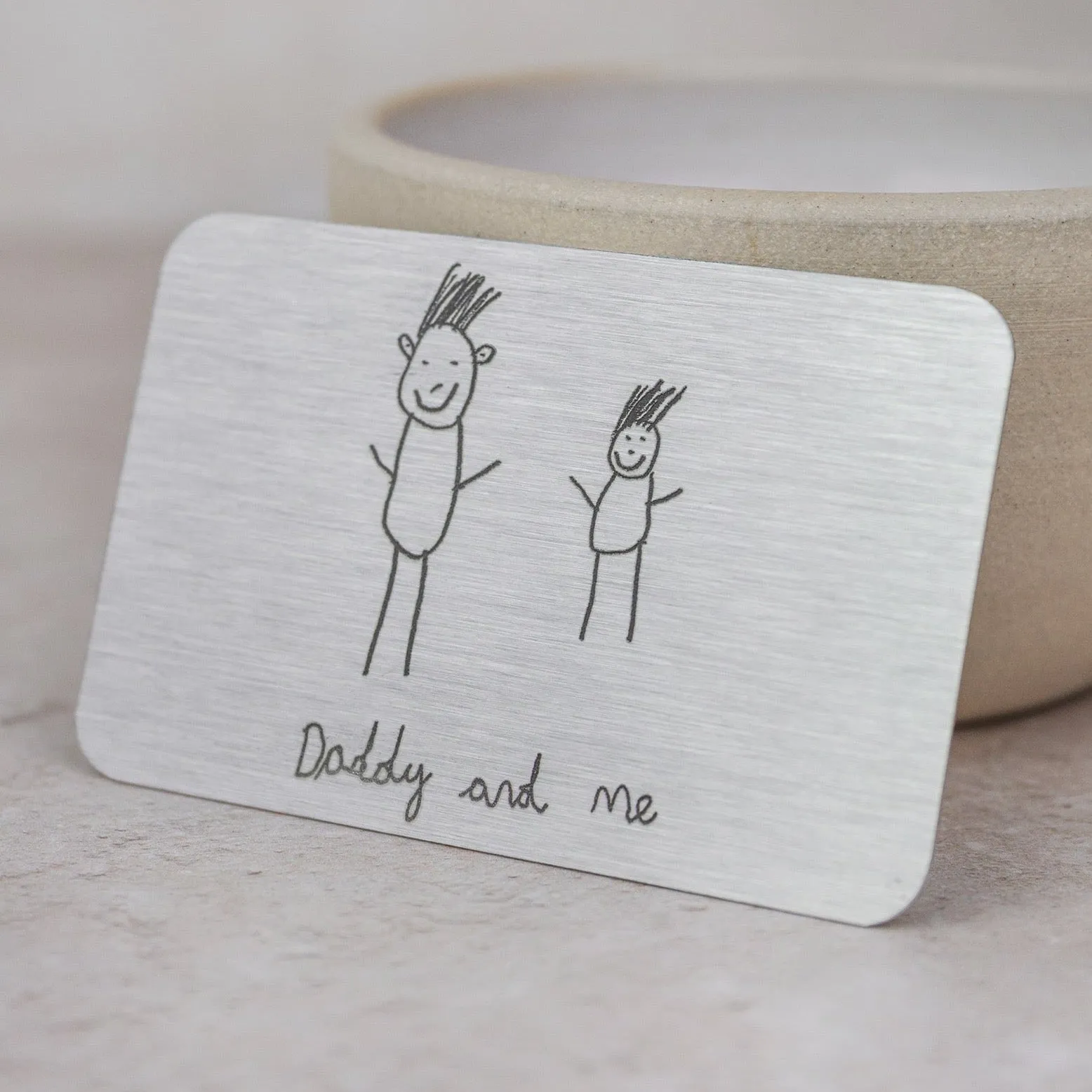 Stainless Steel Personalised Card Wallet Insert