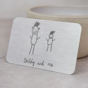 Stainless Steel Personalised Card Wallet Insert