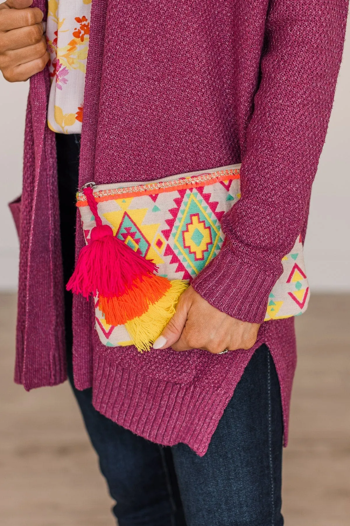 Stay Vibrant Tassel Clutch- Multi-Color