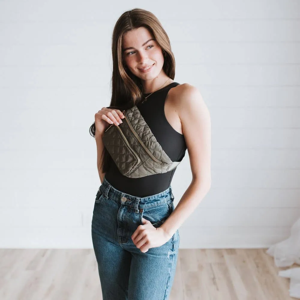 Stevie Sling Bag: Olive