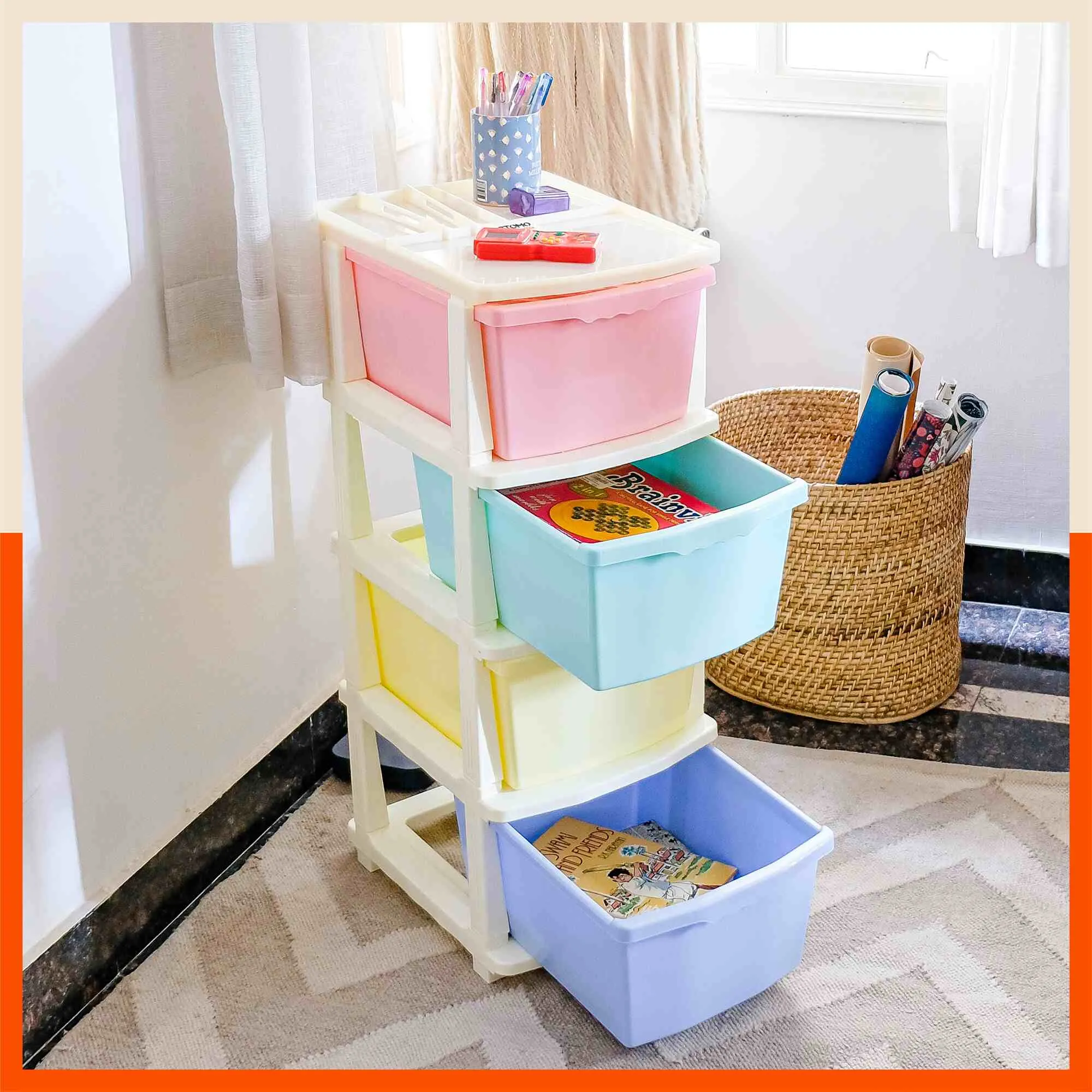 Stomo 5 Drawer Multi-Purpose Storage Organizer for Home and Office