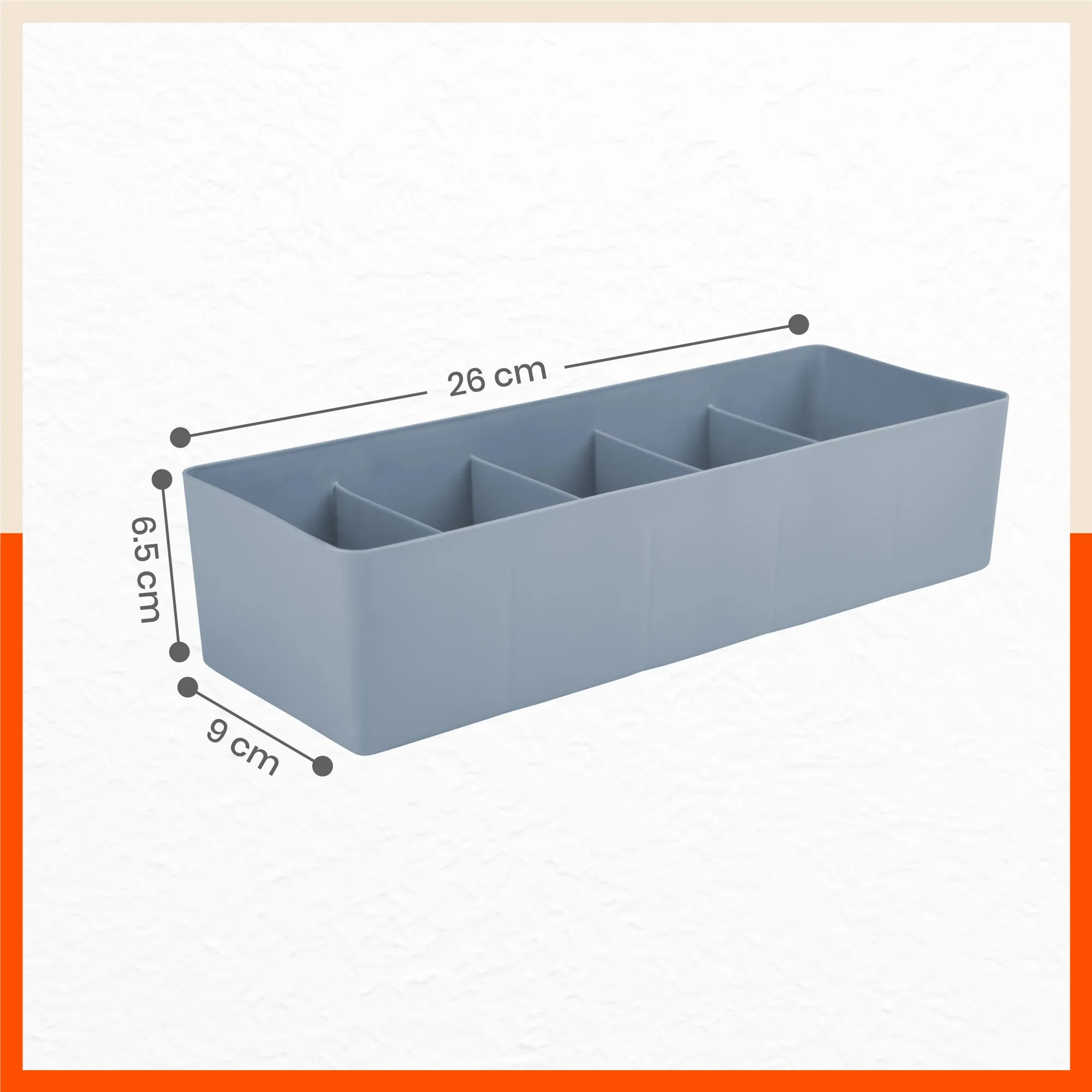 Stomo Dori Multi-Purpose Stackable Drawer Organizer For Home | Ash - Set of 2