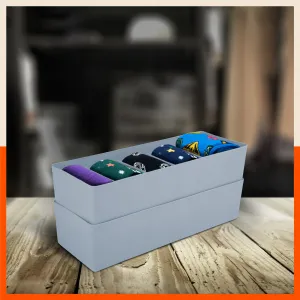 Stomo Dori Multi-Purpose Stackable Drawer Organizer For Home | Ash - Set of 2