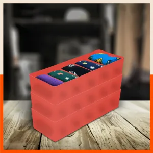 Stomo Dori Multi-Purpose Stackable Drawer Organizer For Home | Melon - Set of 3