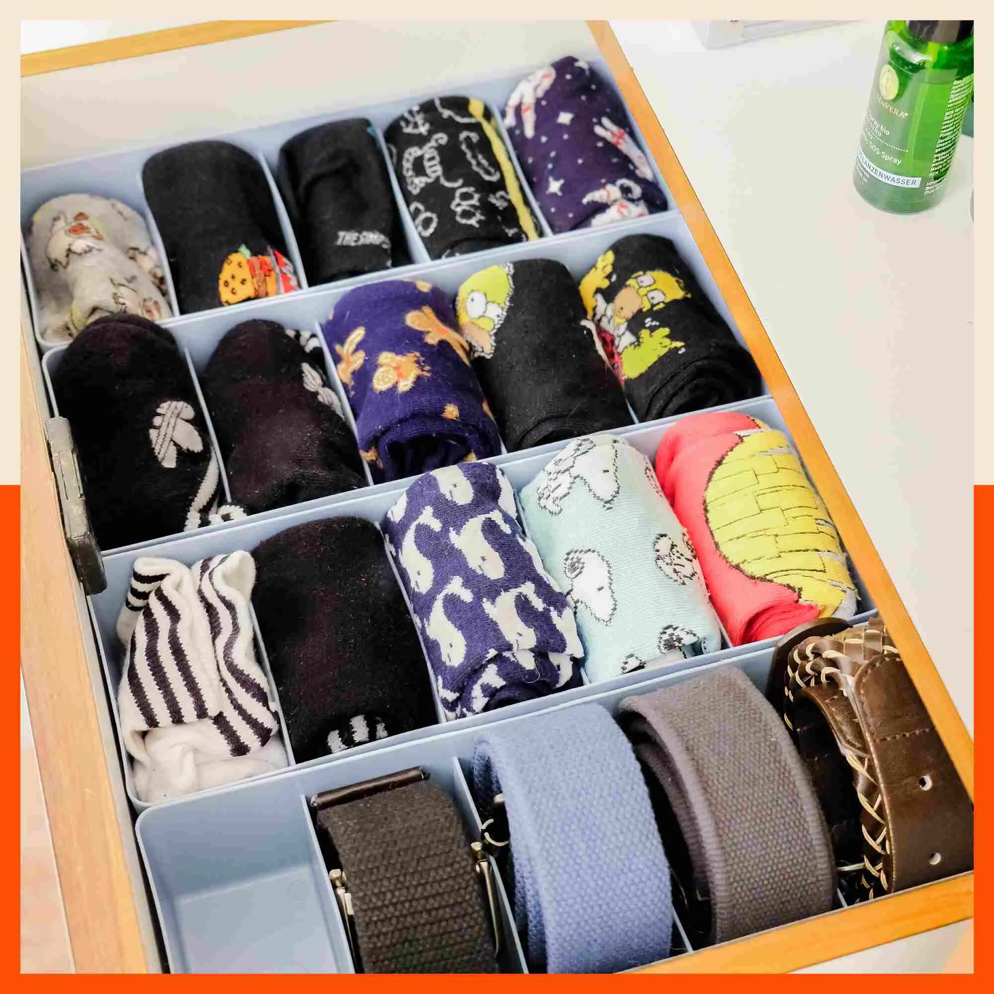 Stomo Dori Multi-Purpose Stackable Drawer Organizer For Home | Ocean - Set of 16